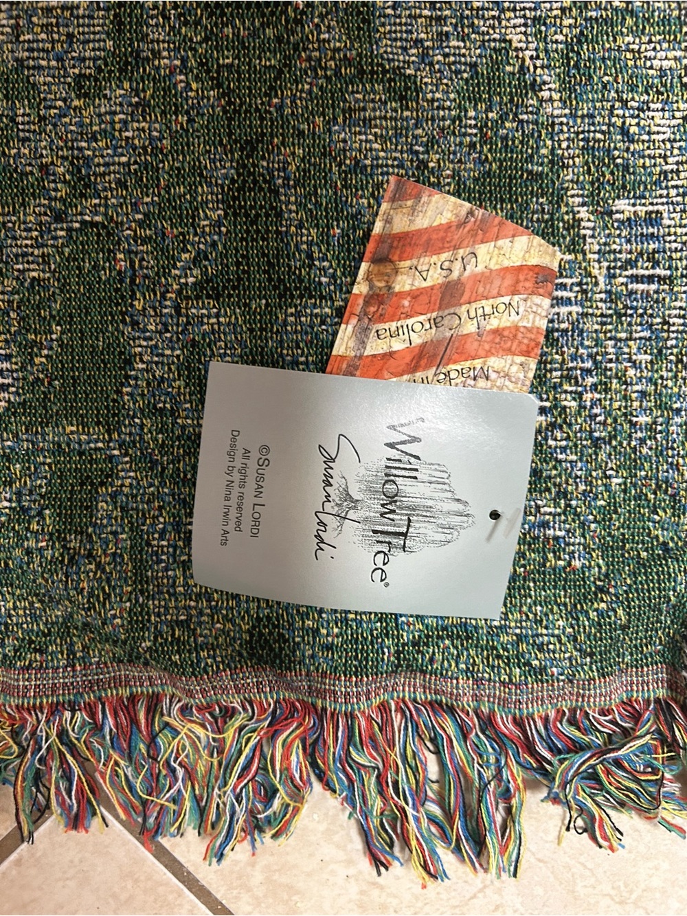Willow Tree Thinking of You tapestry throw by Susan Lordi - Picture 2 of 5